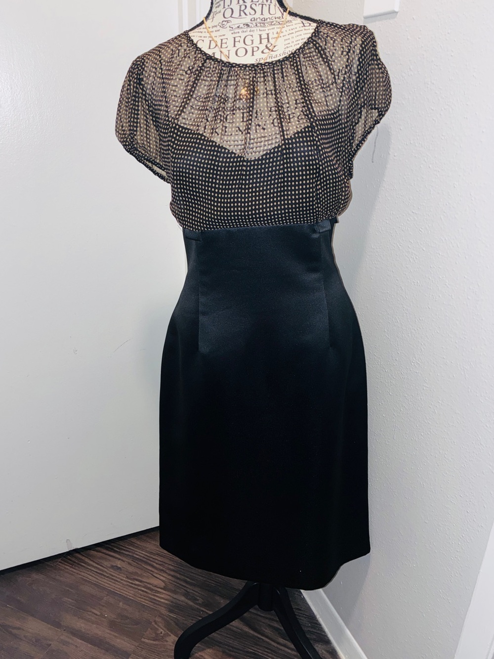 vintage Tahari Arthur S. Levine sheath dress featuring an empire waistline